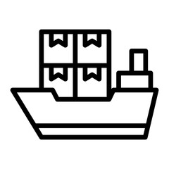 Shipping Vector Line Icon Design