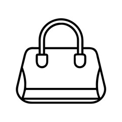 purses icon, Accessories line art, Accessories vector - simple black line art icon of purses perfect for logos, and Accessories-themed designs.