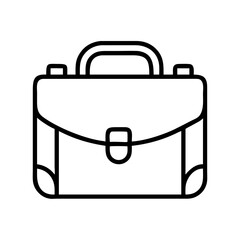 satchel bags icon, Accessories line art, Accessories vector - simple black line art icon of satchel bags perfect for logos, and Accessories-themed designs.