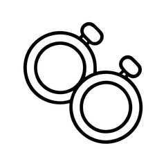 statement rings icon, Accessories line art, Accessories vector - simple black line art icon of statement rings perfect for logos, and Accessories-themed designs.