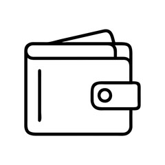 wallets icon, Accessories line art, Accessories vector - simple black line art icon of wallets perfect for logos, and Accessories-themed designs.