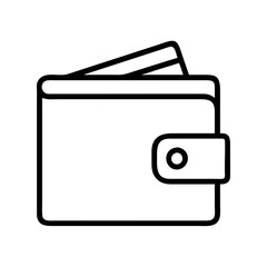 wallets icon, Accessories line art, Accessories vector - simple black line art icon of wallets perfect for logos, and Accessories-themed designs.