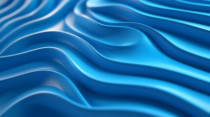 Fototapeta premium Blue abstract background with wavy lines