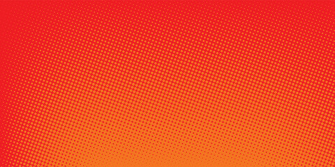 Dots halftone orange color pattern gradient texture with technology digital background. Dots pop art comics with summer background.