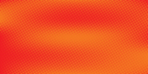 Dots halftone orange color pattern gradient texture with technology digital background. Dots pop art comics with summer background.