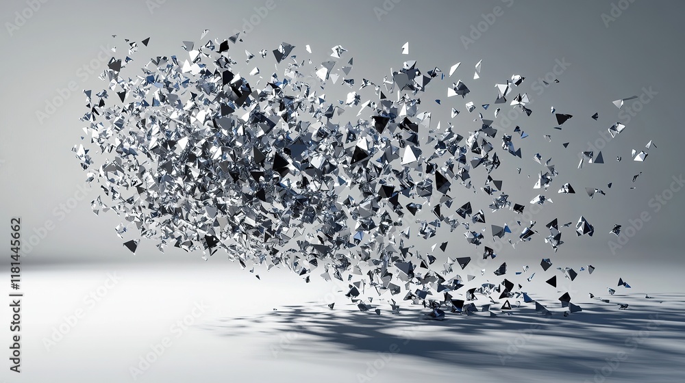 Poster **a dynamic explosion of interlocking polygons of various sizes