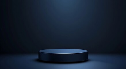 Dark blue abstract background vector with empty space for product display