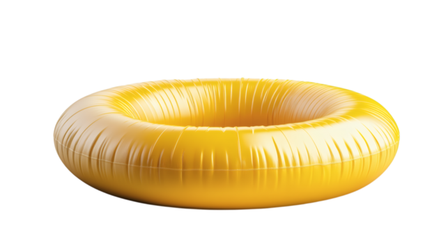 yellow inflatable isolated on white transparent background - Powered by Adobe