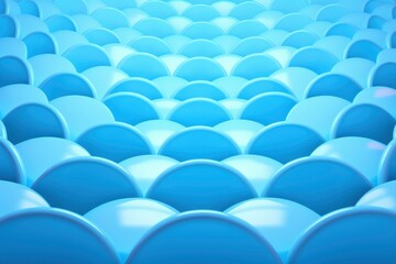 Fototapeta premium Blue rounded scallop rows