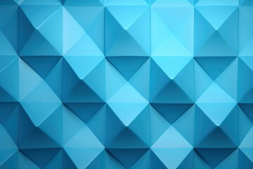 Obraz premium Blue triangular faceted wall