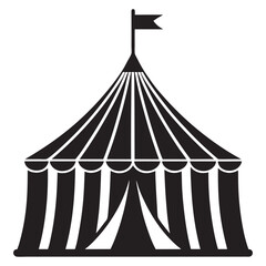 Print
simple black icon and white circus tent vector silhouette illustration isolated on a white background
