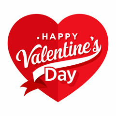 Happy Valentine's Day greeting card: Colorful Hearts and Happy Valentine's Day! Text Design line art icon sign silhouette vector illustration