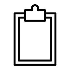 Clipboard Vector Line Icon Design