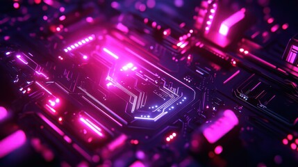 Neon Circuitry: A Cyberpunk Digital Dreamscape