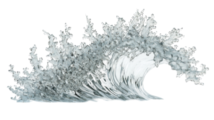 Abstract White Ocean Wave: Dynamic Water Texture and Flowing Form