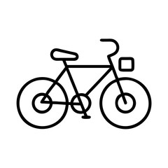 Fototapeta premium bicycle icon, vehicle line art, vehicle vector - simple black line art icon of bicycle perfect for logos, and vehicle-themed designs.