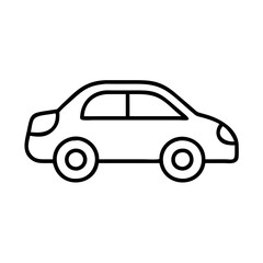 coupe icon, vehicle line art, vehicle vector - simple black line art icon of coupe perfect for logos, and vehicle-themed designs.