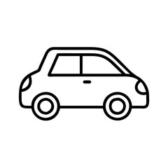 hatchback icon, vehicle line art, vehicle vector - simple black line art icon of hatchback perfect for logos, and vehicle-themed designs.