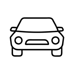 sedan icon, vehicle line art, vehicle vector - simple black line art icon of sedan perfect for logos, and vehicle-themed designs.