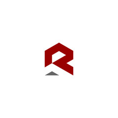 R red logo. modern R. minimalist vector. building simple vector