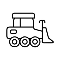 snowplow icon, vehicle line art, vehicle vector - simple black line art icon of snowplow perfect for logos, and vehicle-themed designs.