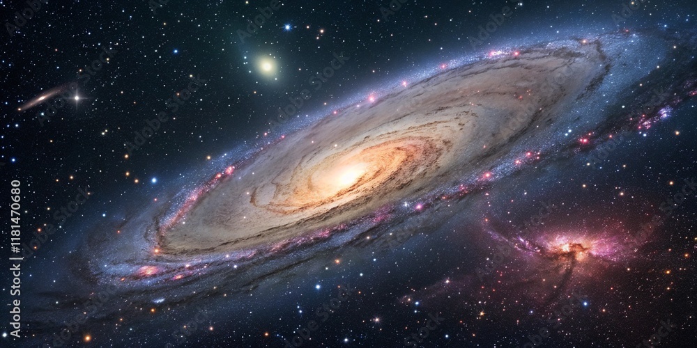 Wall mural colorful nebula clouds are made up of colorful clouds of interstellar gas