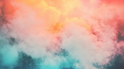 Obraz premium Swirling soft colors blend in a cloudy texture, evoking a tranquil and dreamlike ambiance ideal for inspiring creativity