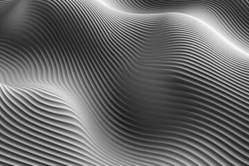 Fototapeta premium Monochrome flowing wave relief texture