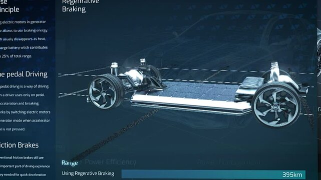 Digital Visualization with a Concept Car 3D Blueprint Developing into Finished Futuristic EV Concept in an Engineering Software. Eco-Friendly Prototype of an Electric Vehicle on Computer Screen
