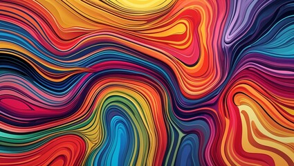 Abstract Colorful Background with Lines: A Vibrant Blend of Color and Motion in a Contemporary...