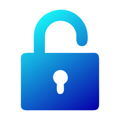 Padlock opened simple icon