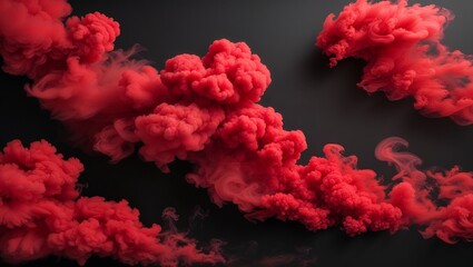 Abstract Red Smoke Flowing on a Black Background: A Striking Visual of Intensity and Movement
