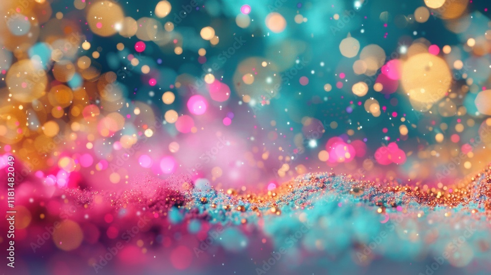 Poster a dynamic display of colorful paint splashes mixes vibrant hues with sparkling elements, creating a 