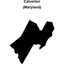 Calverton (Maryland) blank outline map