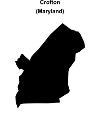 Crofton (Maryland) blank outline map
