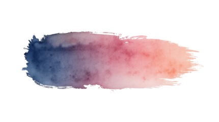 Watercolor Gradient Brush Stroke on a Transparent Background (PNG).