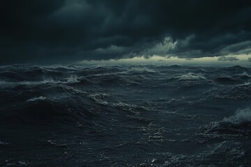 A large wave is breaking dramatically in the ocean at night