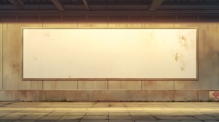 Two empty billboards for advertisements in a shopping mall or train station.
