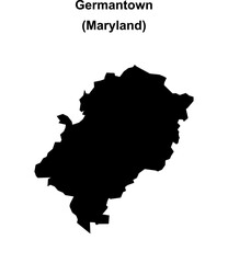 Germantown (Maryland) blank outline map