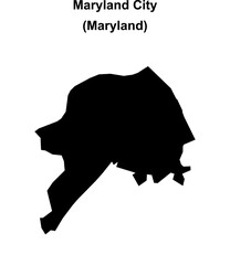 Maryland City (Maryland) blank outline map