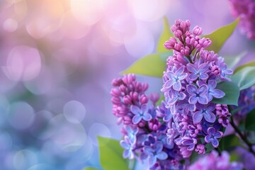 Blooming Lilacs in Springtime Nature Photography Colorful Floral Landscape