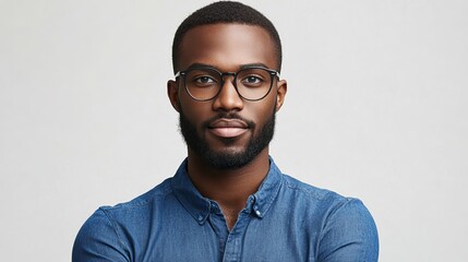 Fototapeta premium Portrait of a Man with Glasses