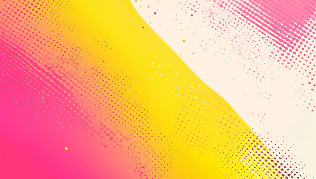 Pop art background vector with comic book explosion, halftone dots, pink and yellow color palette, pop colors, halo effect, vector graphic, flat design, simple design, high resolution 