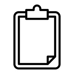 Clipboard Vector Line Icon Design