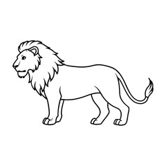 lion cartoon isolated on white