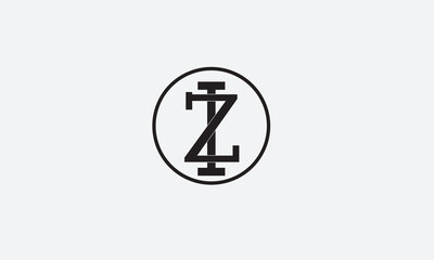 ZI, IZ , I , Z , Abstract Letters Logo Monogram	