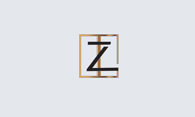 ZI, IZ , I , Z , Abstract Letters Logo Monogram	