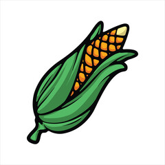 Corn cartoon vector illustration