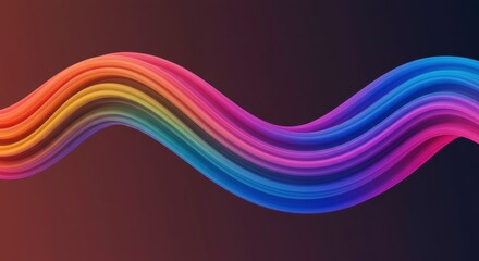 Fluid Rainbow Wave:  A vibrant rainbow wave flows gracefully, with its iridescent hues shifting and blending in a mesmerizing dance, capturing the dynamic energy of creativity and innovation.