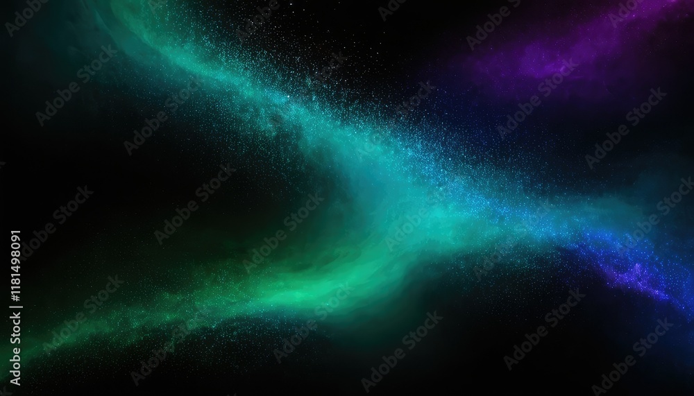 Poster 3d abstract network technology background with flowing particles 10